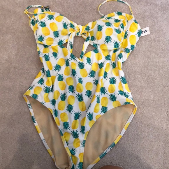 old navy pineapple swimsuit